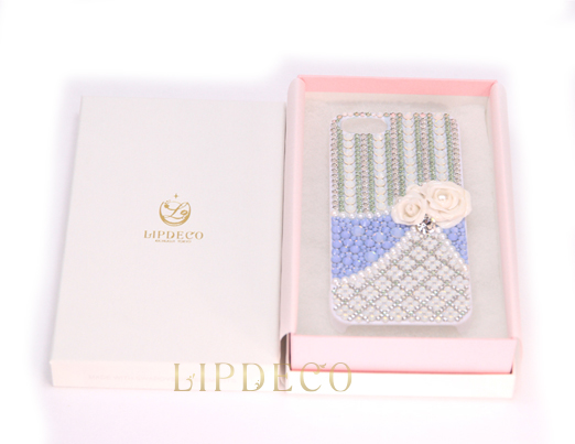 デコスマホ：ウェディングブルー